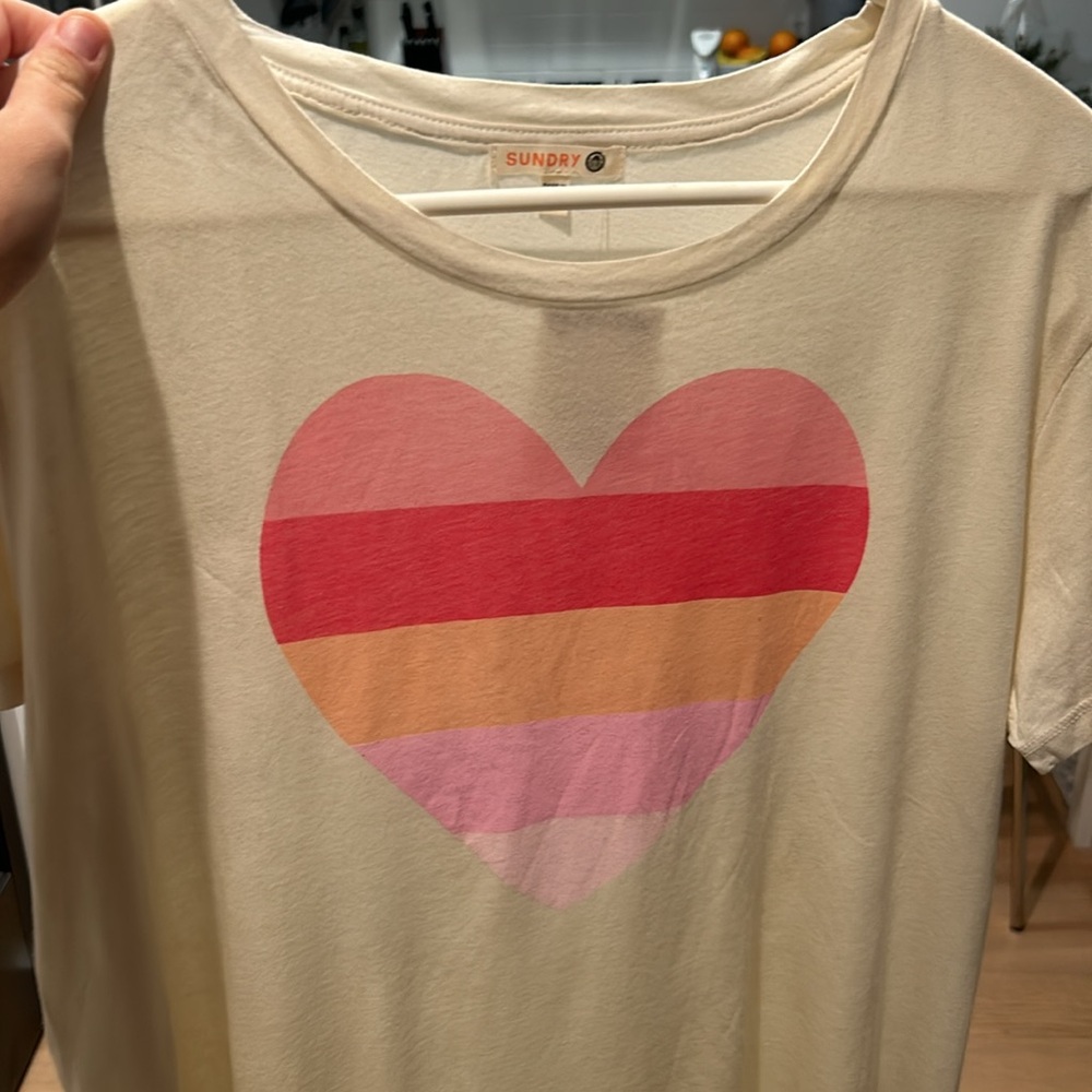 NWT sundry heart tee. Size 2